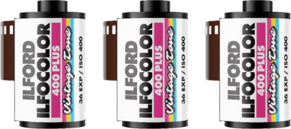 Ilford  ILFOCOLOR 400 Plus Vintage Tone 35mm 36 Exp - 3pack